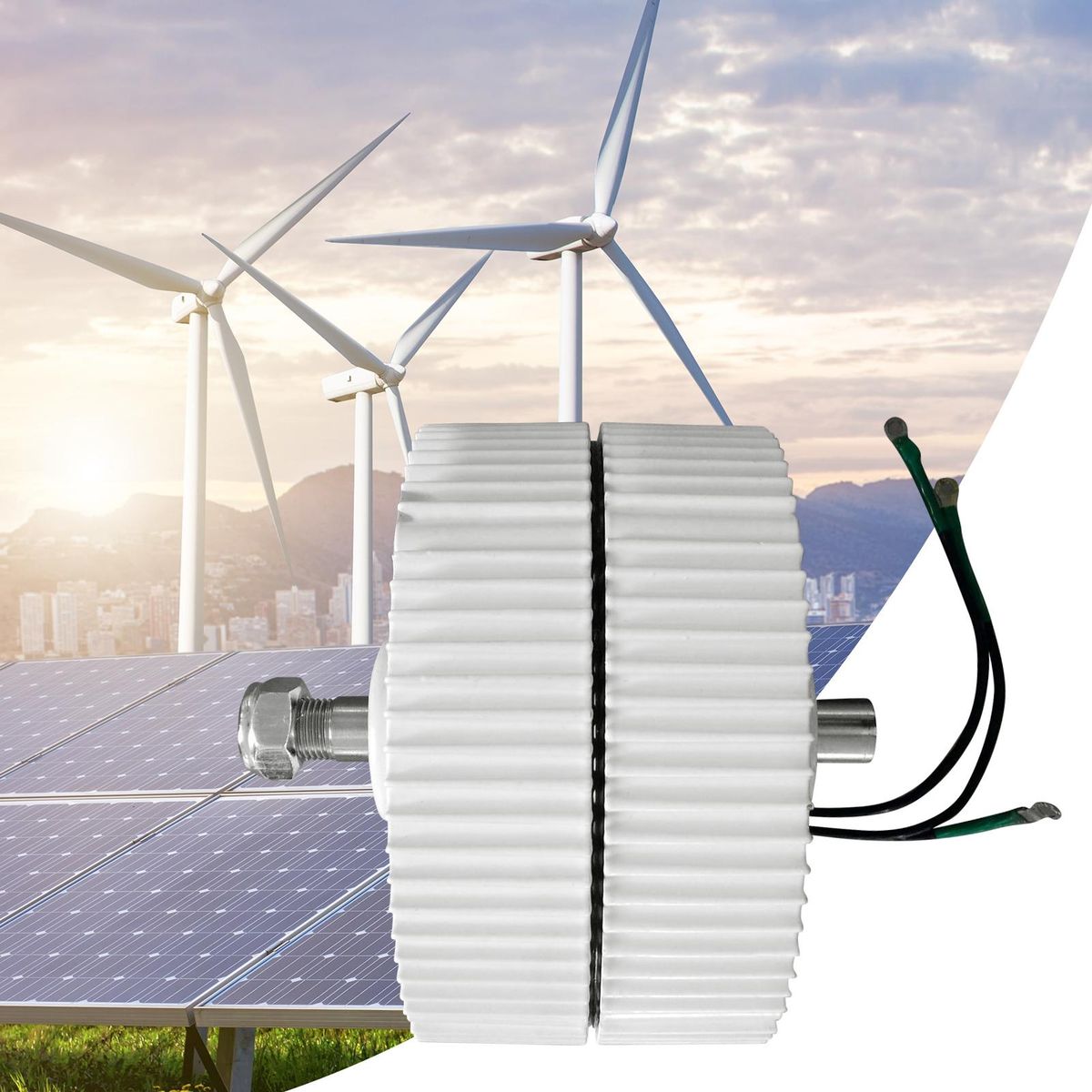 400W 12V Three-phase AC Permanent Magnet Generator Mini High Efficiency 950RPM Low Speed Wind Generator Motor AC Alternator for Wind Generators DIY