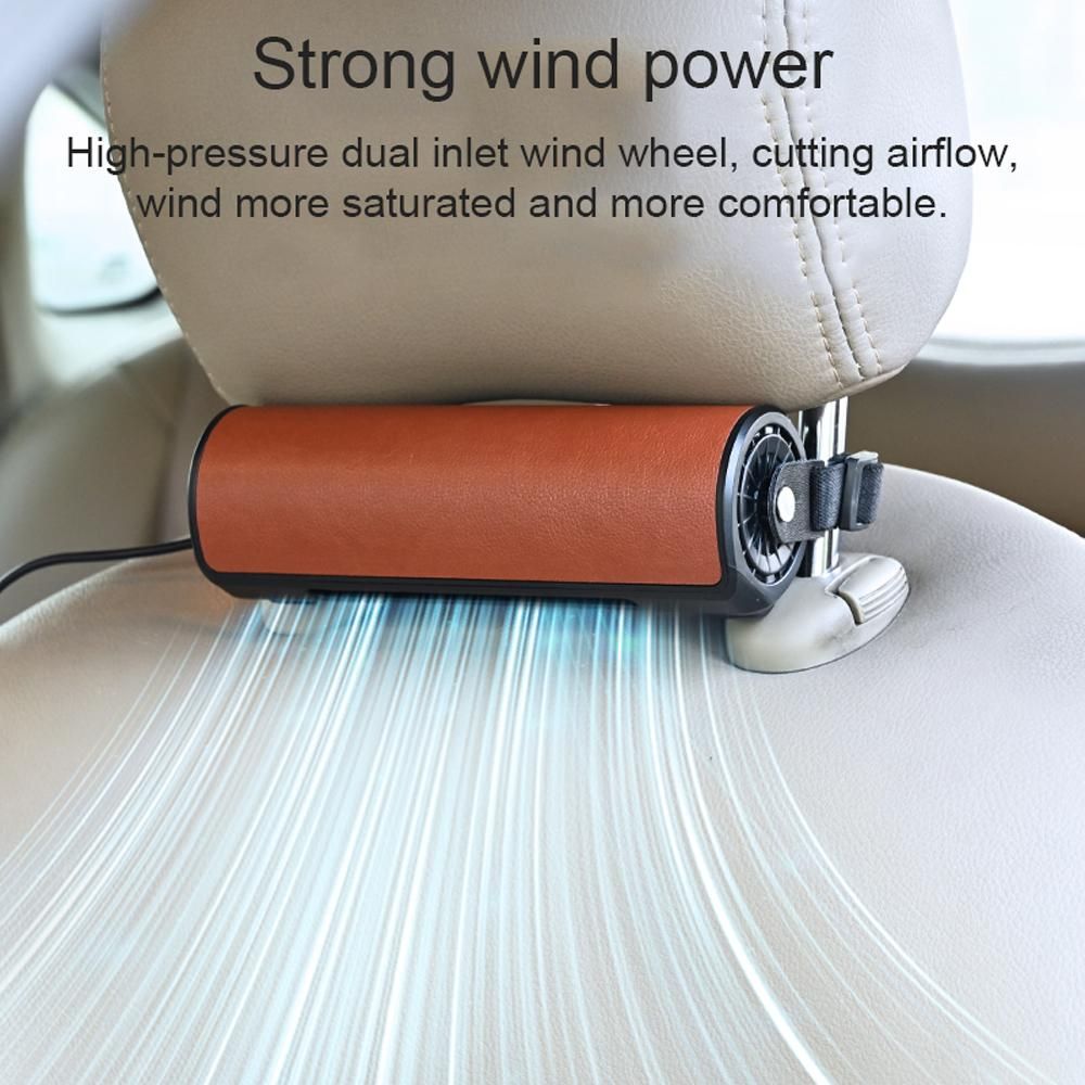 Car Seat Ventilation Fan USB Cooling Fan Air Circulation Electric Fan Low Noise with 3 Adjustable Wind Speeds Switch for Car Truck SUV