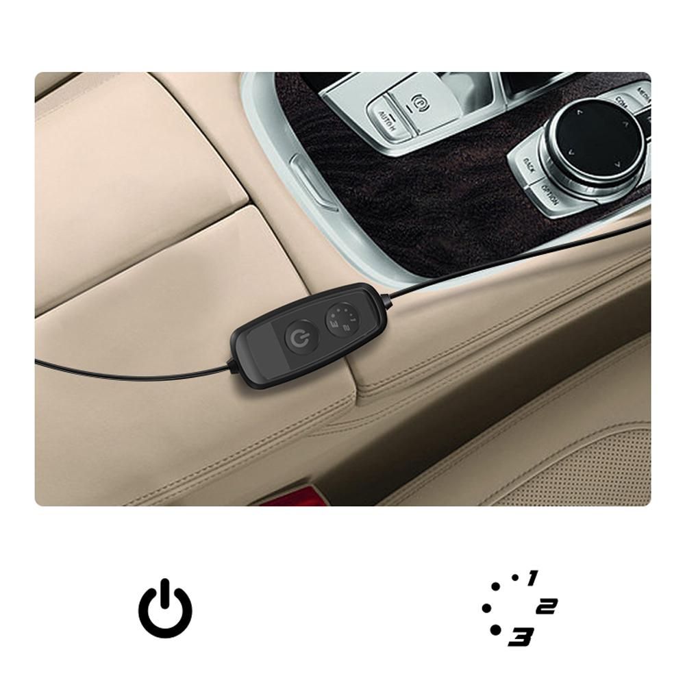 Car Seat Ventilation Fan USB Cooling Fan Air Circulation Electric Fan Low Noise with 3 Adjustable Wind Speeds Switch for Car Truck SUV