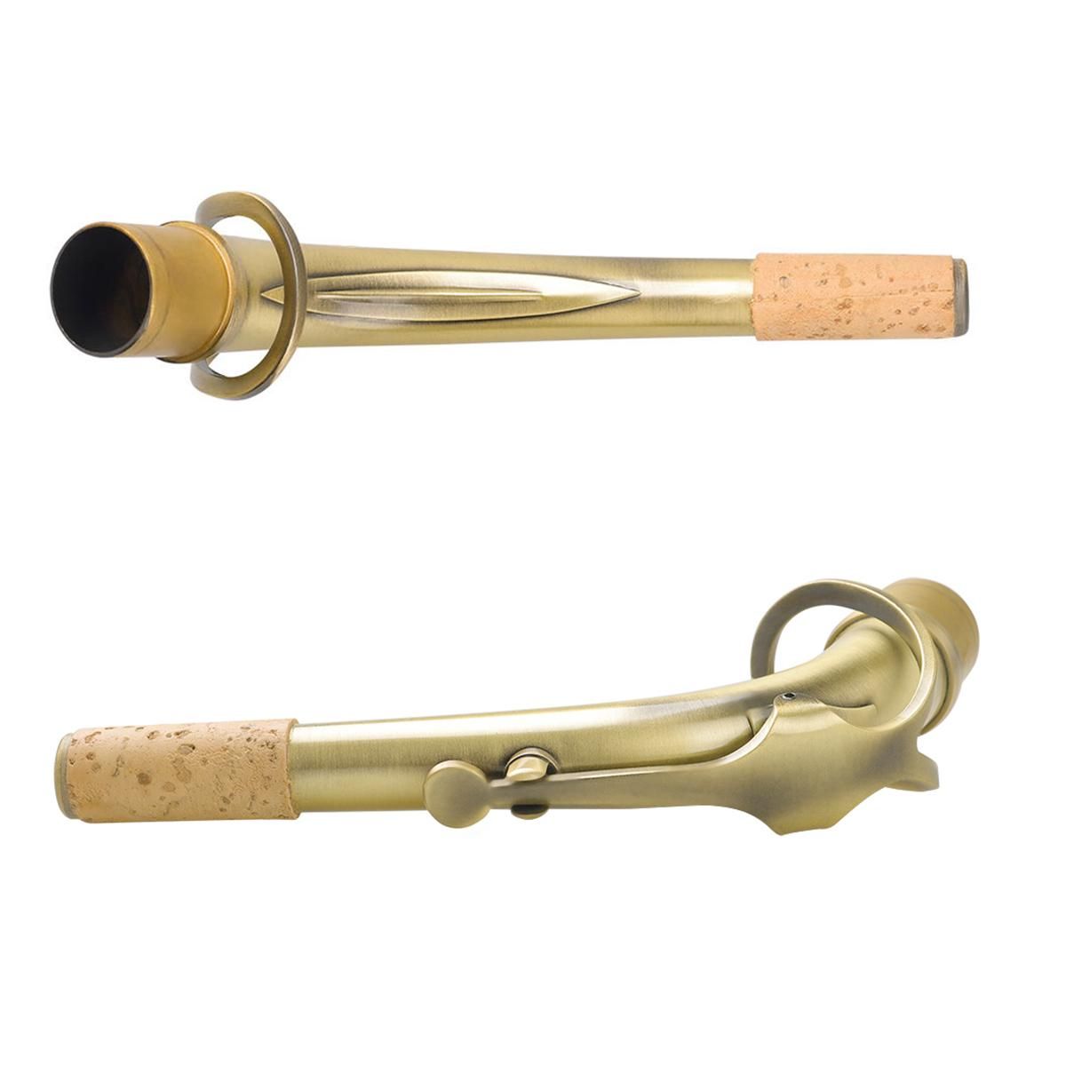 B65 Alto Saxophone Sax Bend Neck Brass E-flat Alto Sax Elbow 24.5mm Nozzle with Professional Leather Pad Heat-Insulating Sax Replacement Part