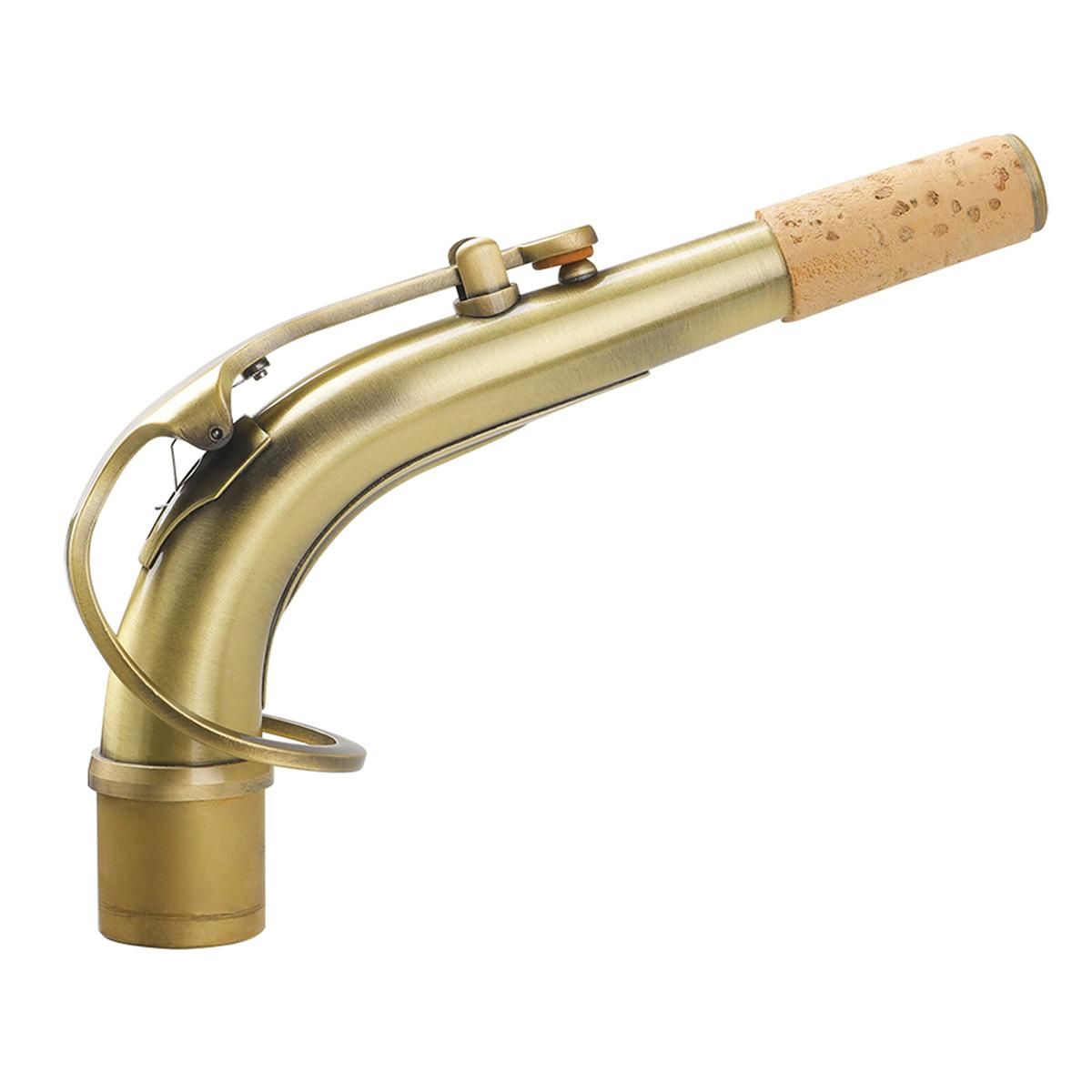 B65 Alto Saxophone Sax Bend Neck Brass E-flat Alto Sax Elbow 24.5mm Nozzle with Professional Leather Pad Heat-Insulating Sax Replacement Part