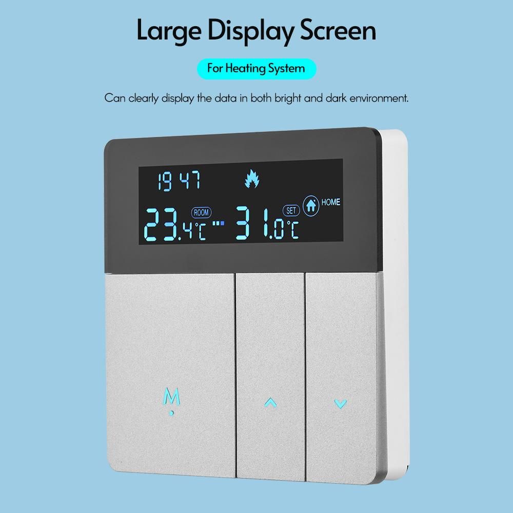 Programmable Smart Digital Thermostat Room Temperature Controller with Display Screen for Home School Office Hotel