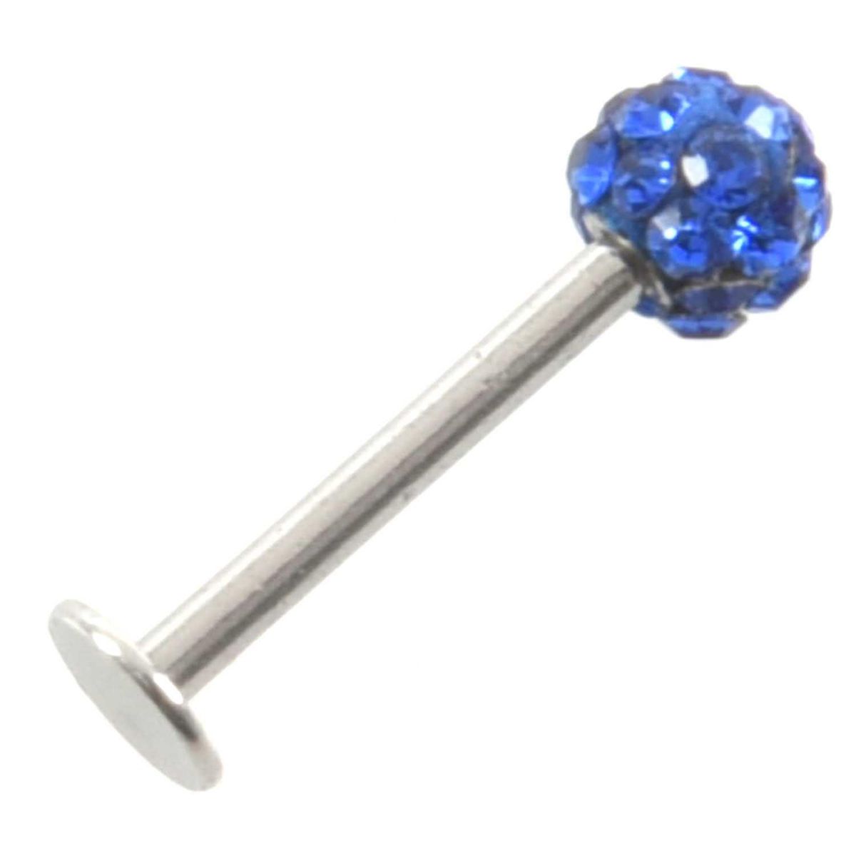Internally Thread Crystal Labret Lip Stud / Tragus Bar /