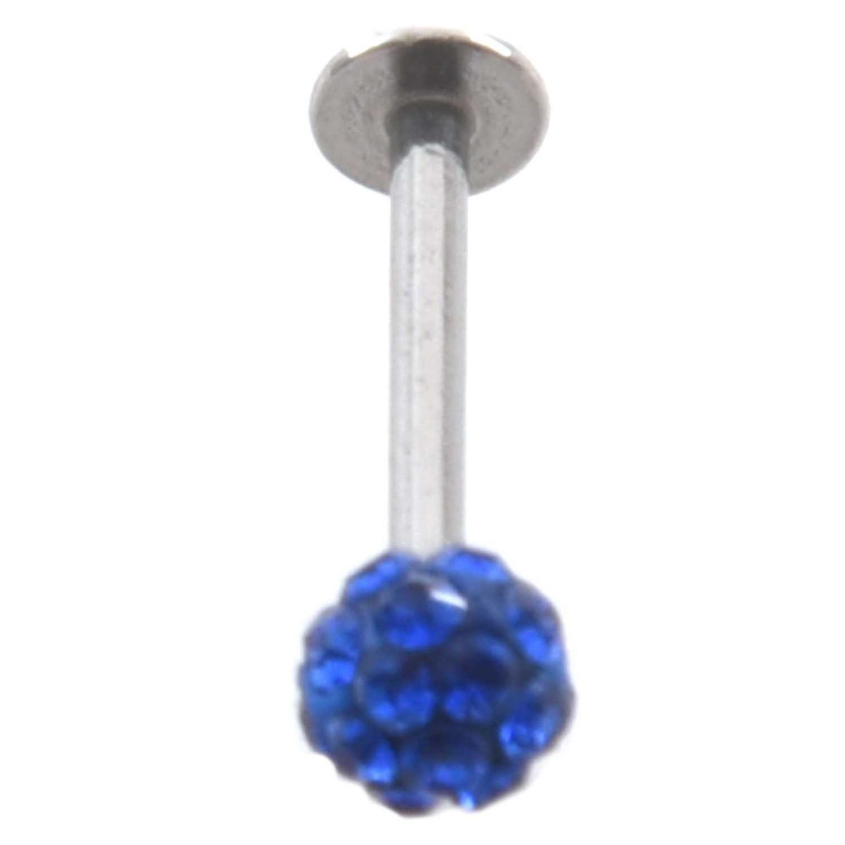 Internally Thread Crystal Labret Lip Stud / Tragus Bar /