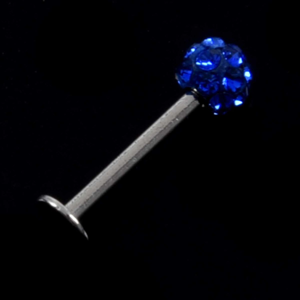 Internally Thread Crystal Labret Lip Stud / Tragus Bar /