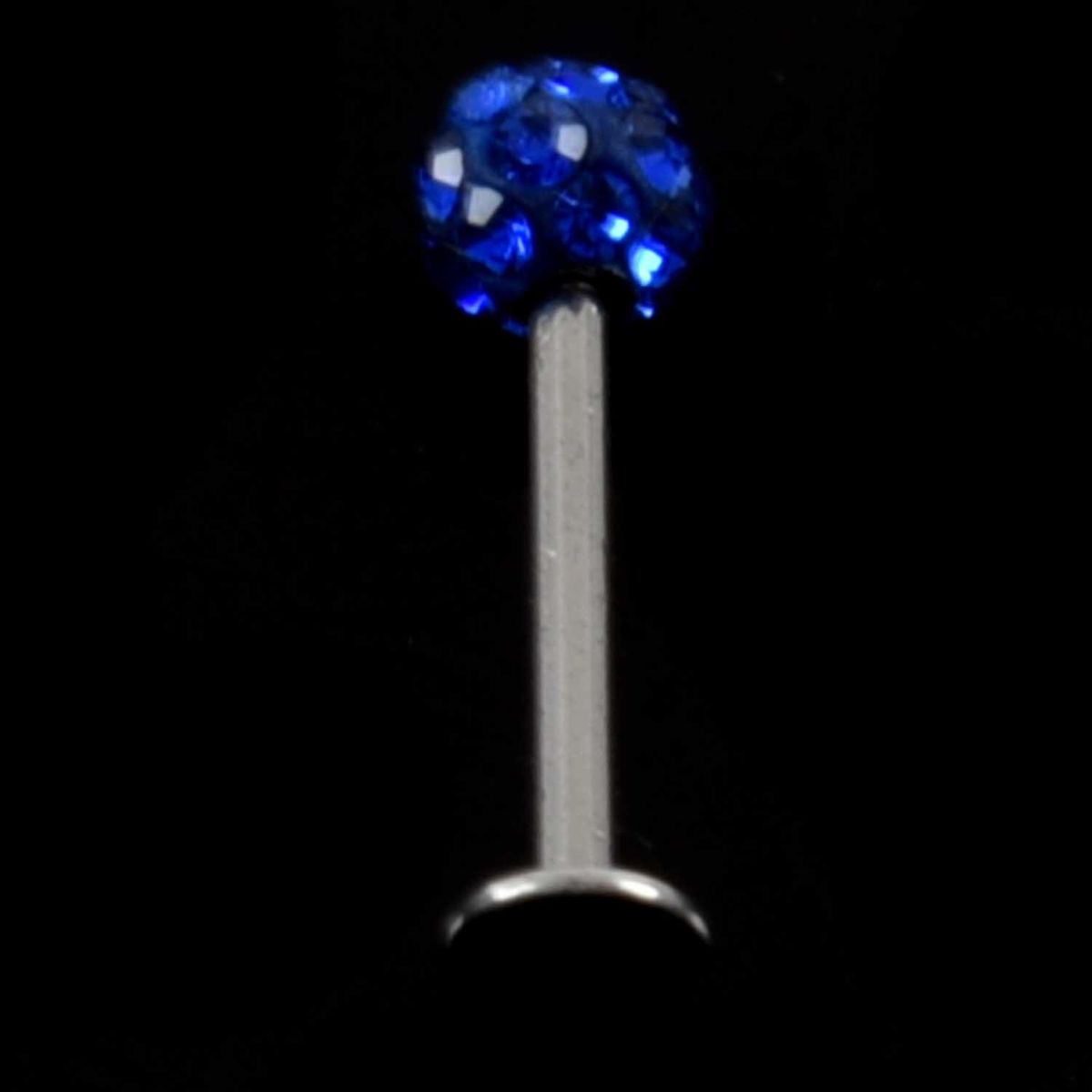 Internally Thread Crystal Labret Lip Stud / Tragus Bar /