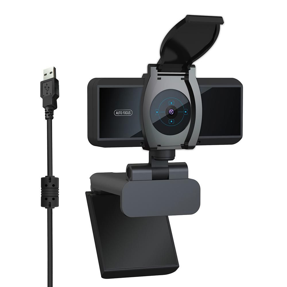 HXSJ S3 5 Million Pixels Auto Focus Webcam 1080P Video Call Web Camera Built-in Microphone with Privacy Cover for PC Laptop