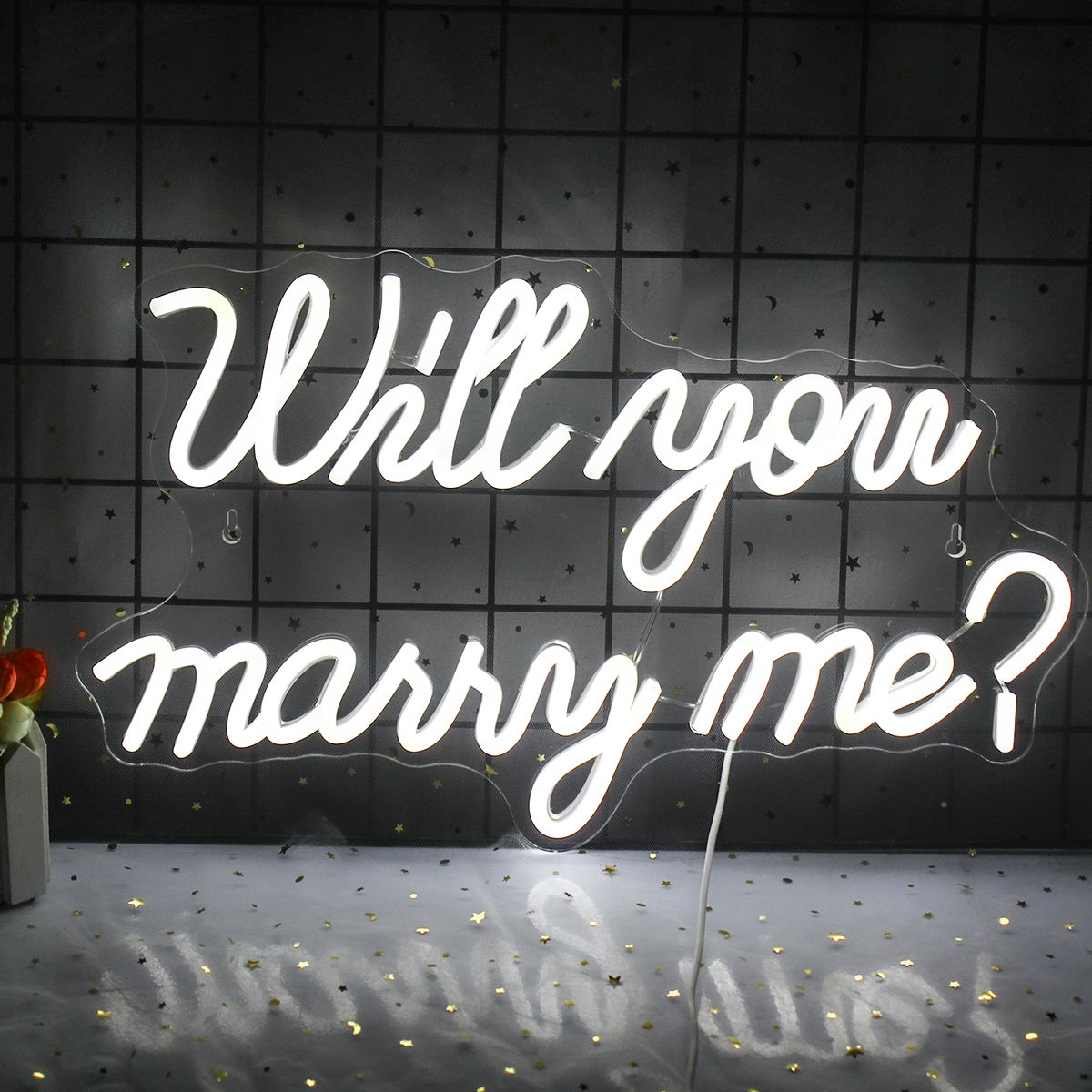 Led Neon Signs Light Will You Marry Me Wedding Proposal