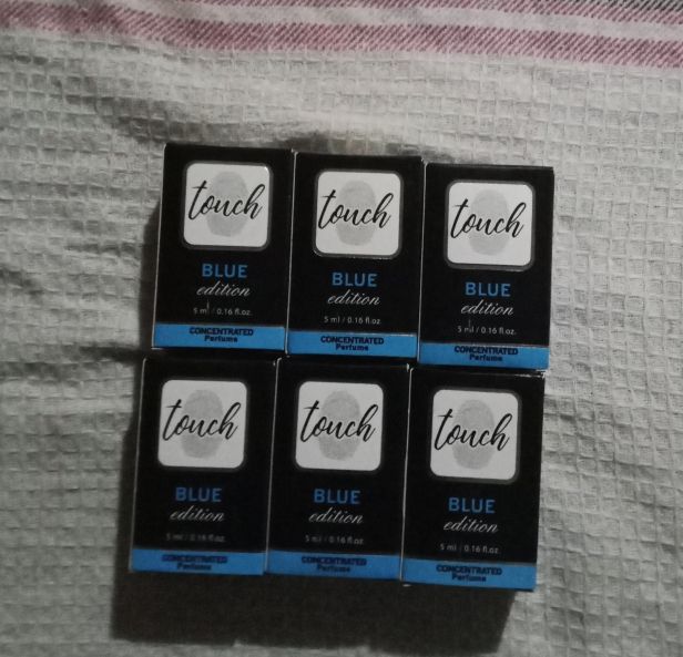 TOUCH CONCENTRATE PERFUME OIL BLUE COLOR X 6