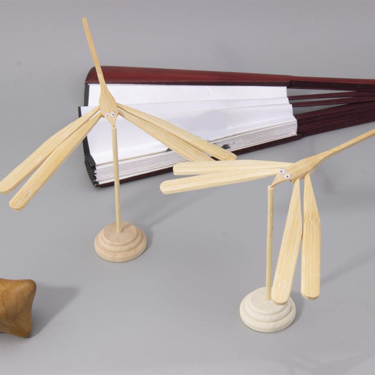 Bamboo Dragonfly Model Art Balance Bamboo Dragonfly Ornament Wooden Color