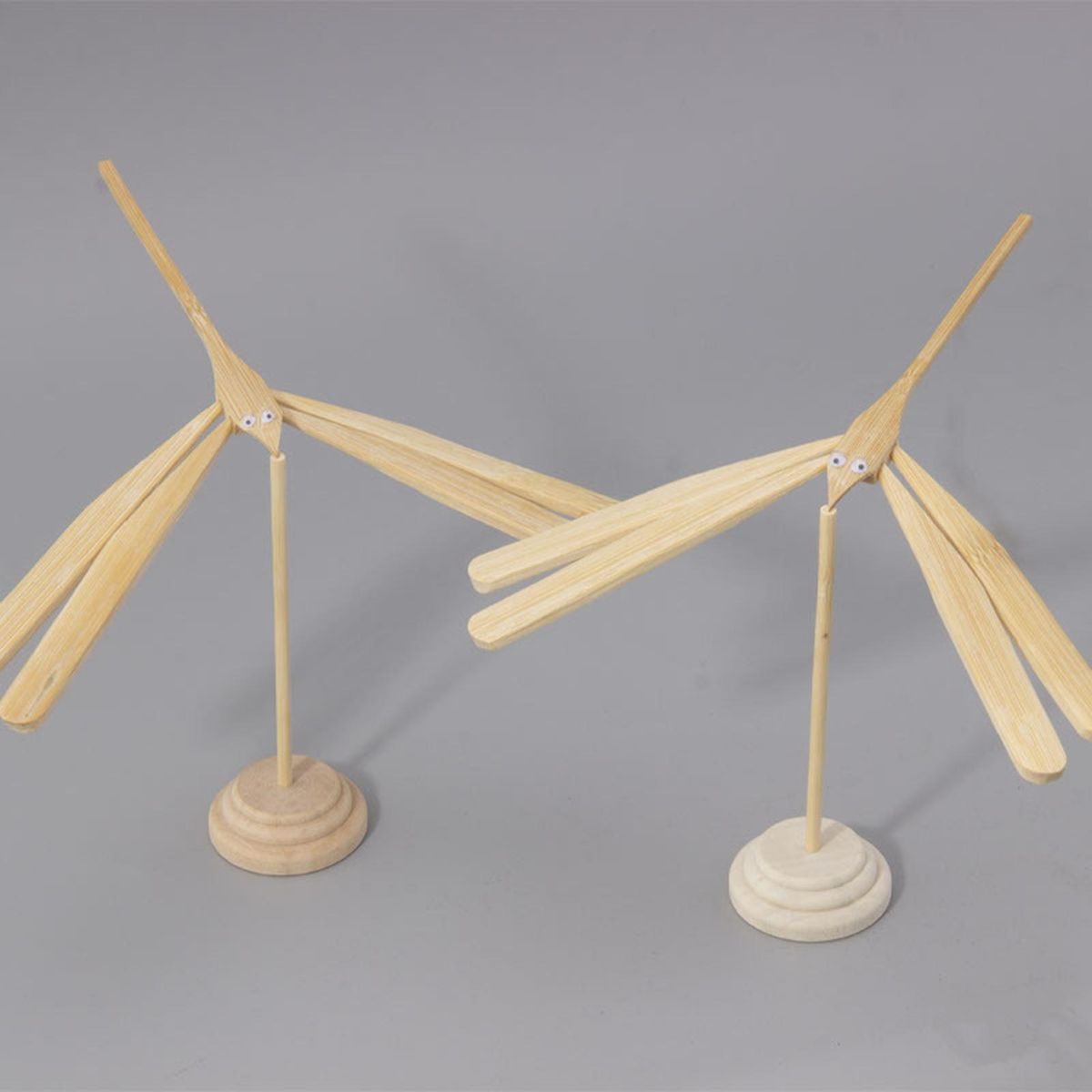 Bamboo Dragonfly Model Art Balance Bamboo Dragonfly Ornament Wooden Color
