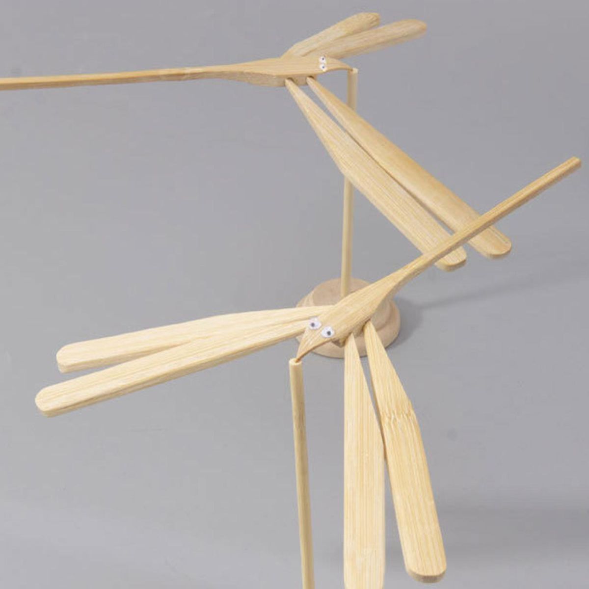 Bamboo Dragonfly Model Art Balance Bamboo Dragonfly Ornament Wooden Color