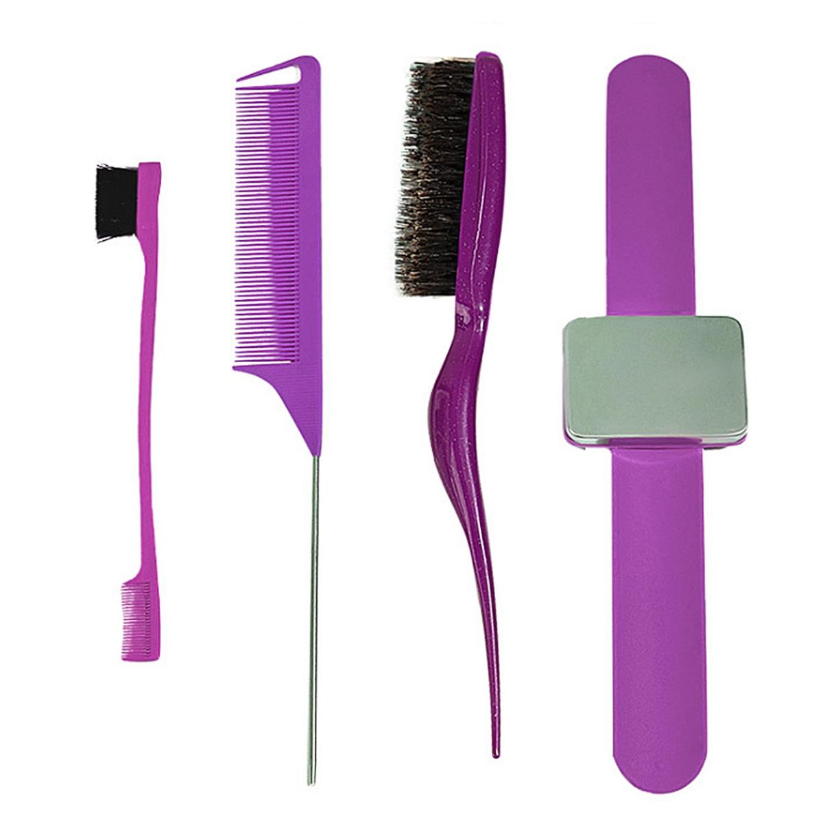 4Pcs Hair Combs Set Fine Tail Tooth Comb Rat Tail Comb Cutting Comb Double Sided Edge Control Brush Combs Anti Static for Men Women Hair Salon