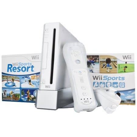 Nintendo Wii Console with Wii Sports & Wii Sports Resort Cds