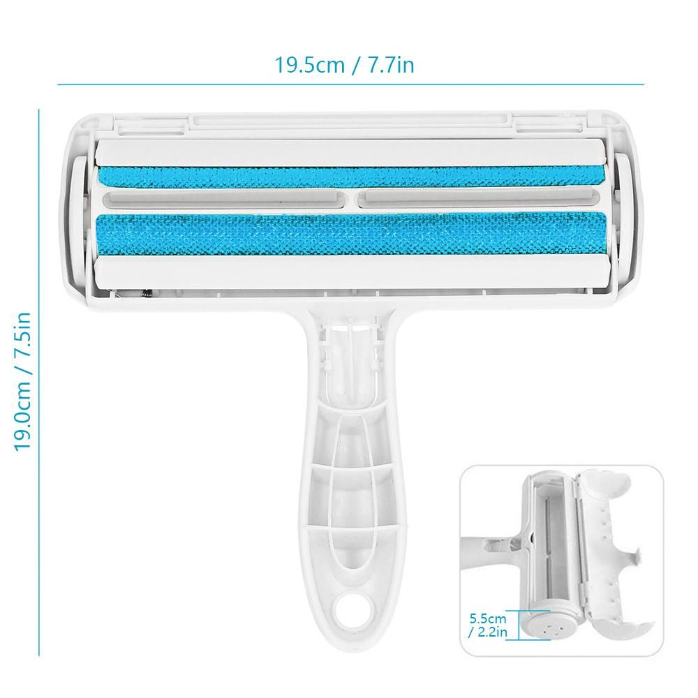 Pet Hair Remover Roller Lint Roller Self Cleaning Dog & Cat Hair Remover Fur Remover No Adhesive or Sticky Tape Needed for Carpets Bedding Clothing