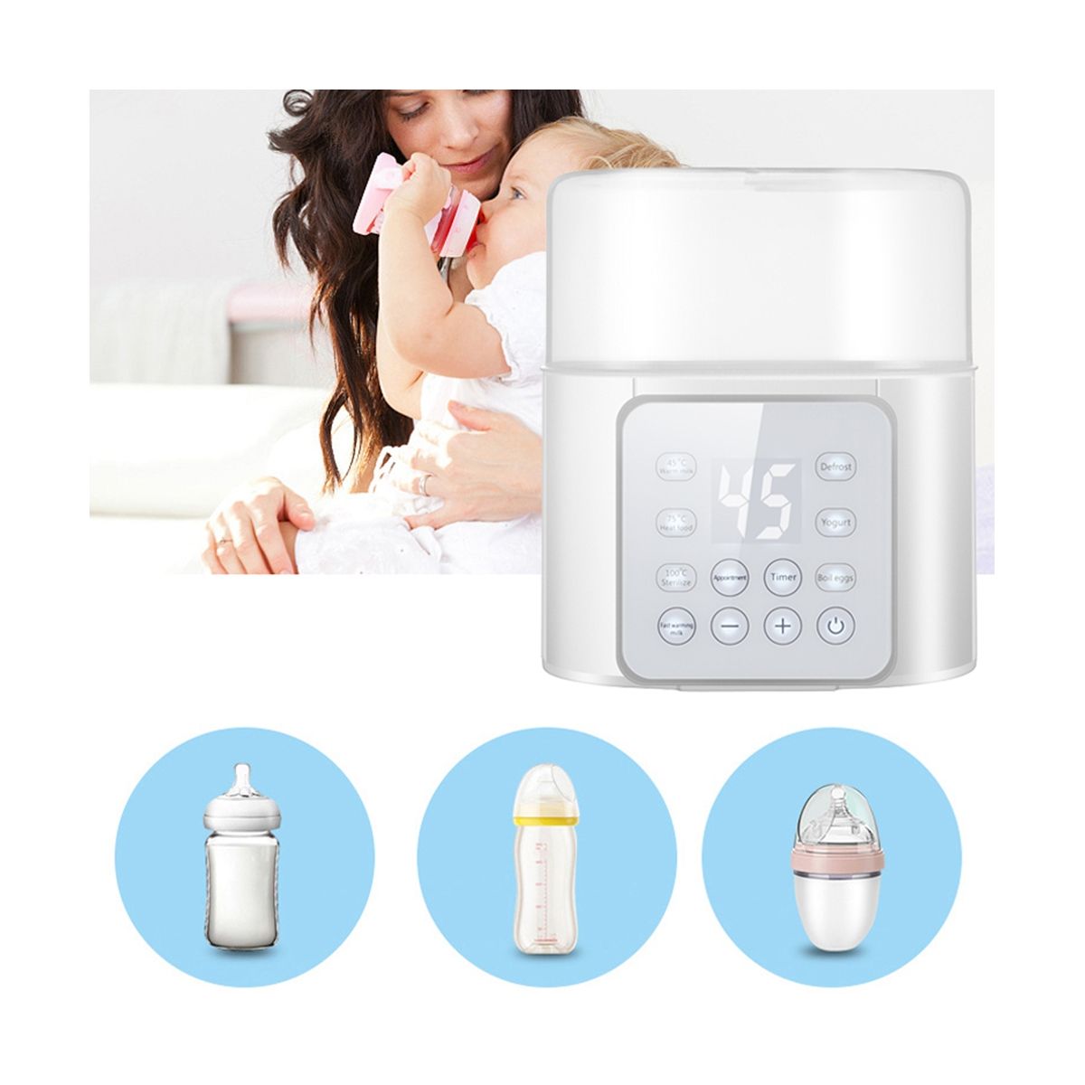 Baby Warmer 9-In-1 Multifuntion Breast Milk Warmer Fast