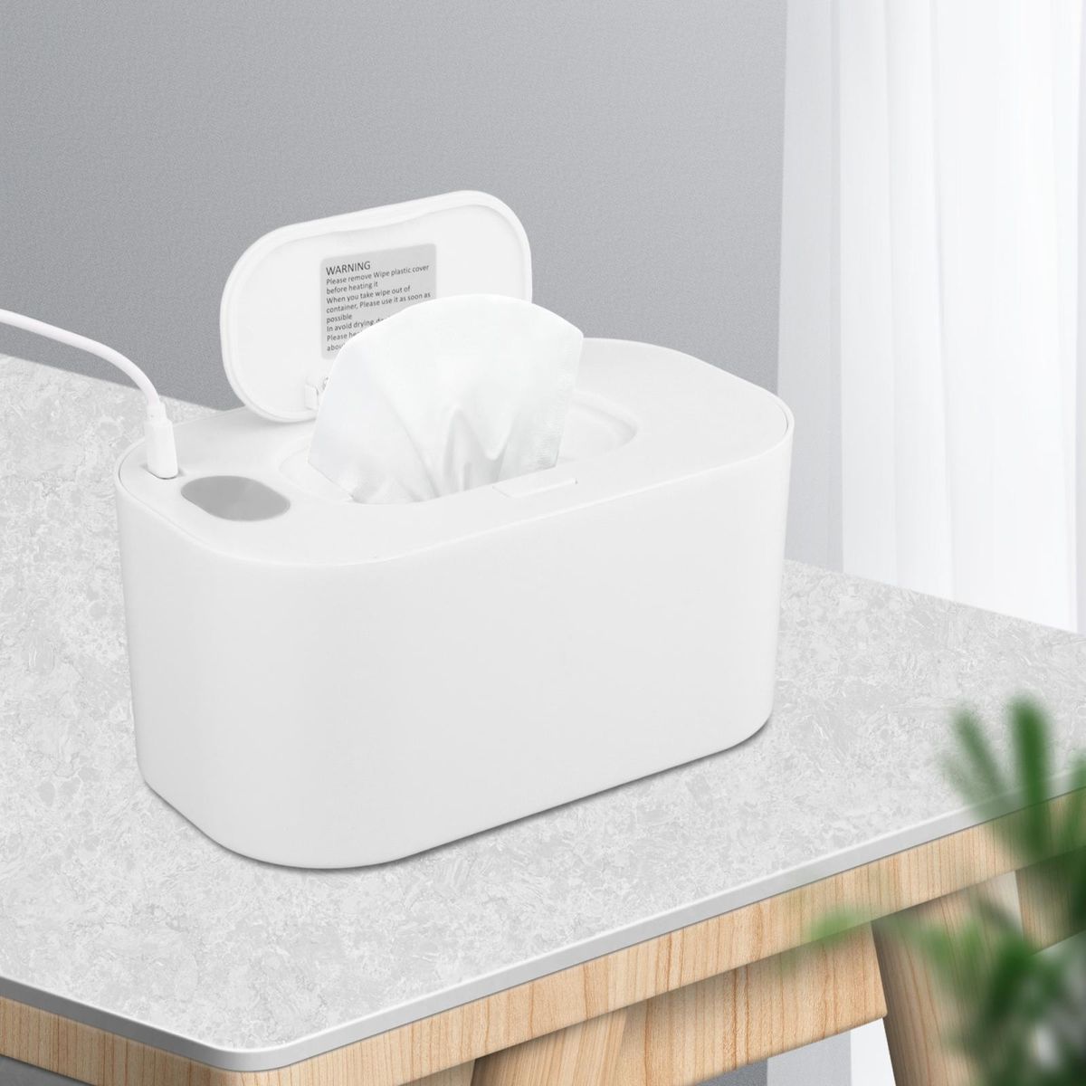 Wipe Container Refillable Wipe Tissue White Mechanical