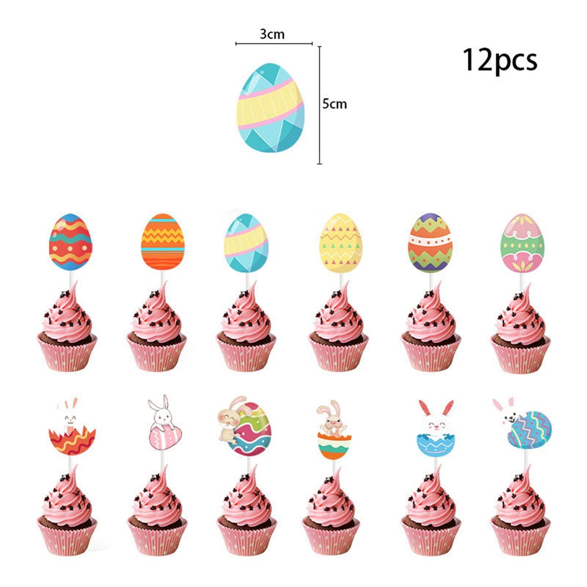 Easter Decoration Theme Party Cake Flag Rabbit E