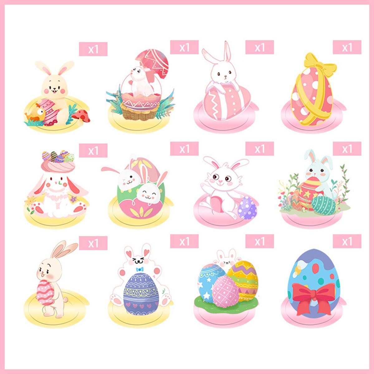 Easter Decoration Theme Party Cake Flag Rabbit E
