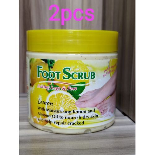2pcs Foot Scrub With Lemon And Almond Oil For Aching Leg And Foot, Repair Feet Crack Feet Scrub