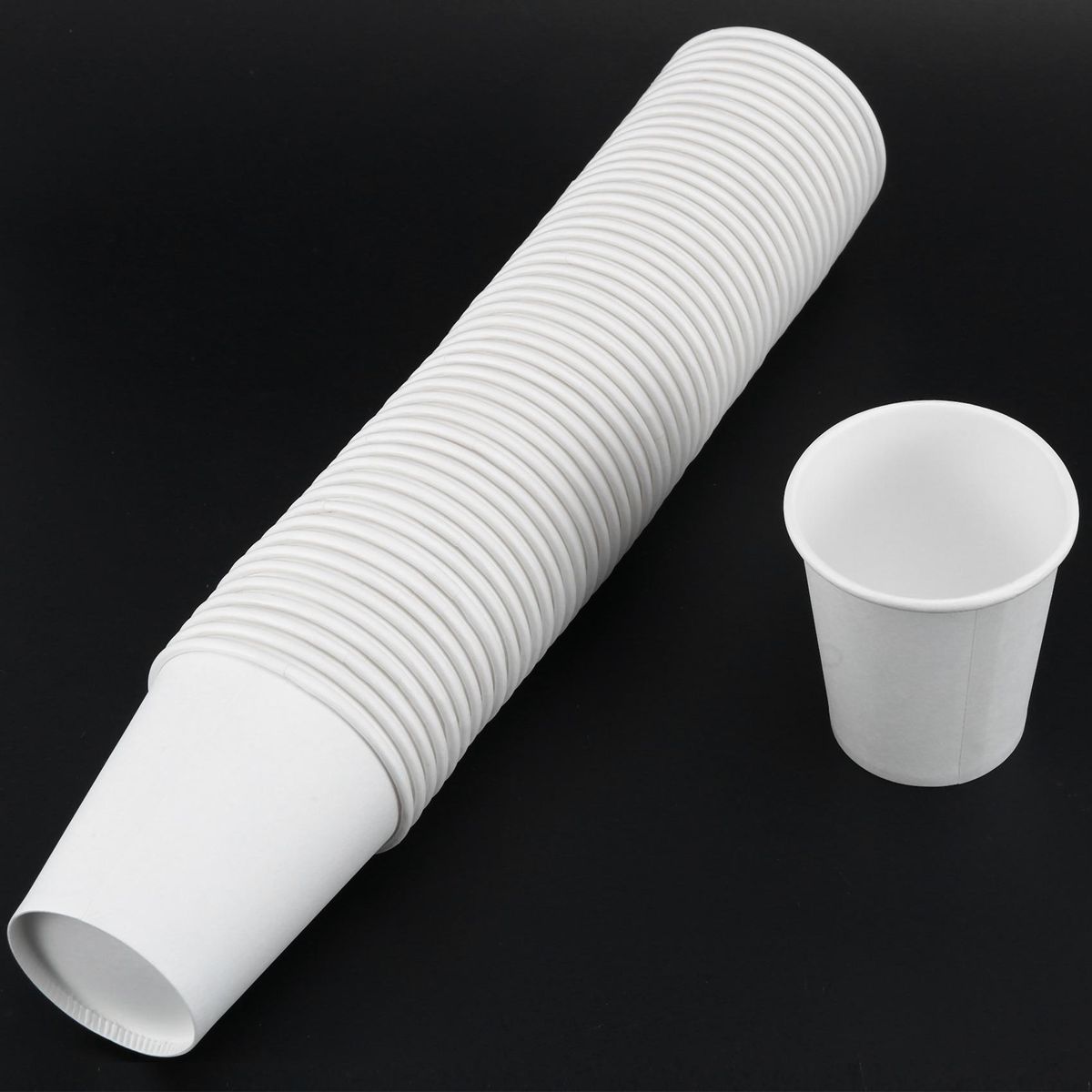 White Paper Cups, Small Disposable Bathroom, Espresso, Mouthwash Cups Dispenser, Disposable Cups, (100 Pack) 3Oz