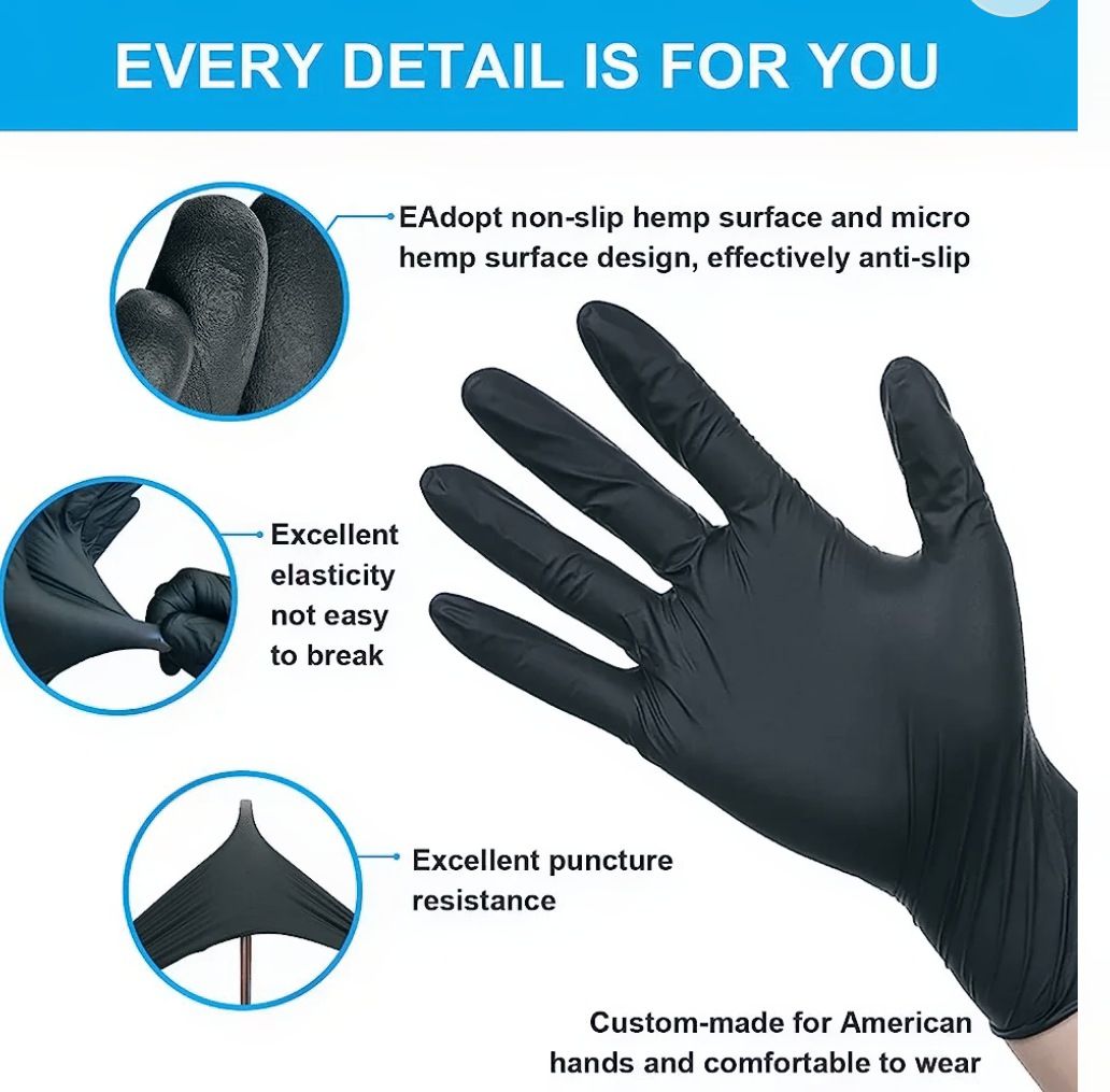 Disposable  Hand Gloves  Latex  & Powder Free Chemical  Resistant.