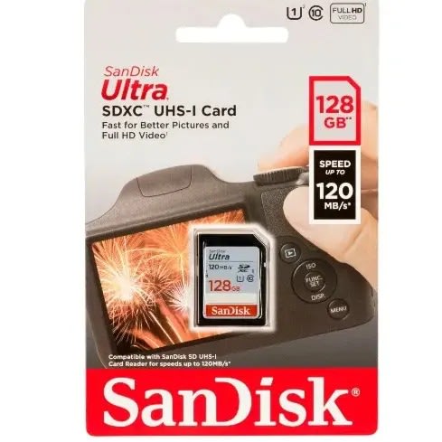Ultra Sdxc Memory Card For Camera - 120mb/s - 128GB