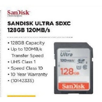 Ultra Sdxc Memory Card For Camera - 120mb/s - 128GB