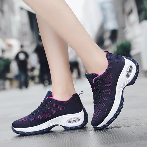 Big Size 42 Women Slim Shoes Casual Mesh Sneakers Purple