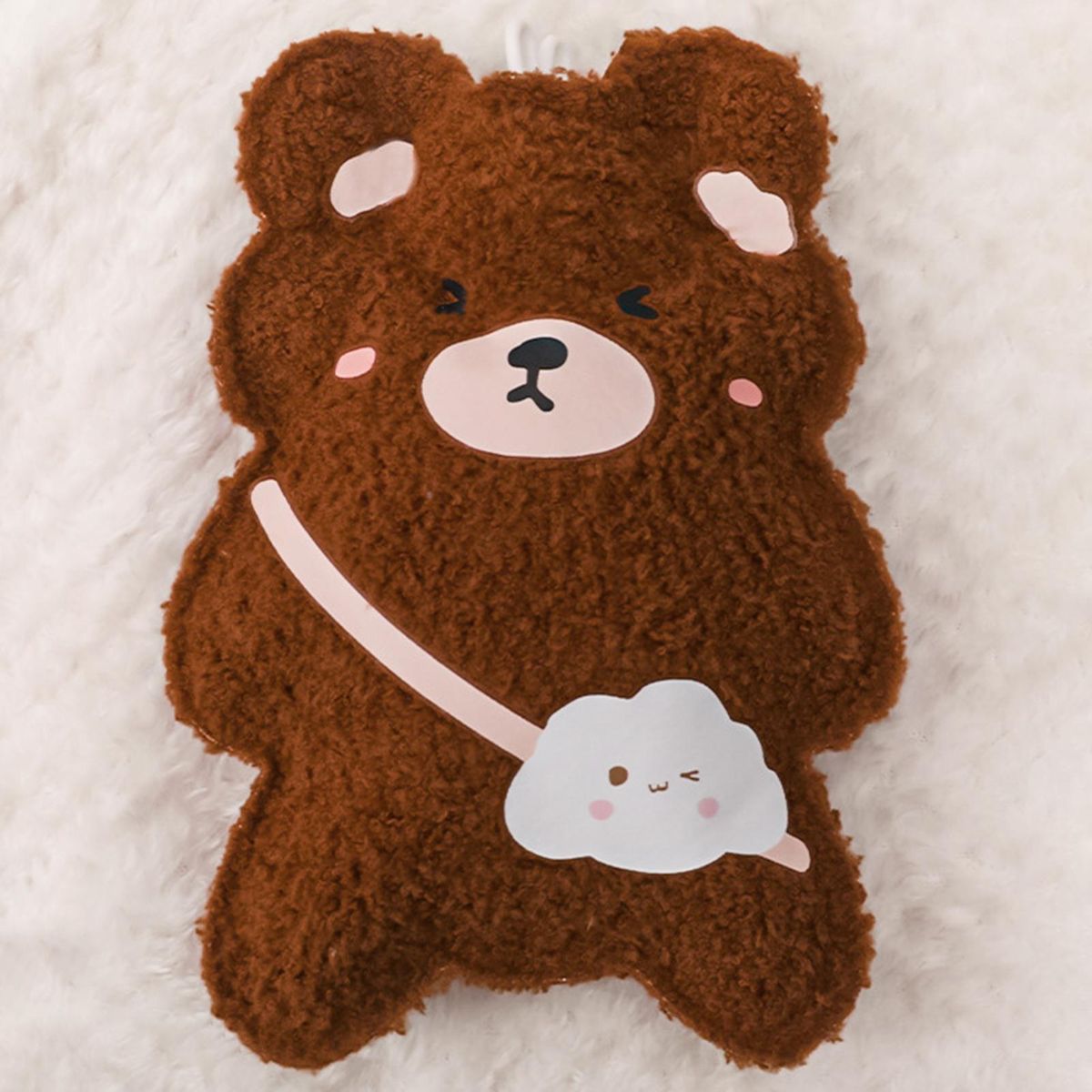 Hot Water Bag Portable Warm Water Bottle Brown
