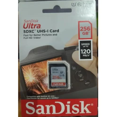 Ultra 256GB Sdxc Memory Card C10 120mb/s