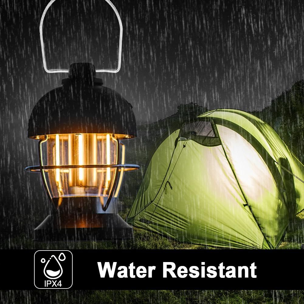 USB Rechargeable Camping Lantern Outdoor Hanging Light Lamp LED Tent Light for Garden Yard Patio Porch