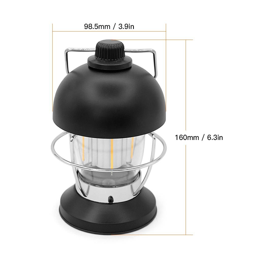 USB Rechargeable Camping Lantern Outdoor Hanging Light Lamp LED Tent Light for Garden Yard Patio Porch