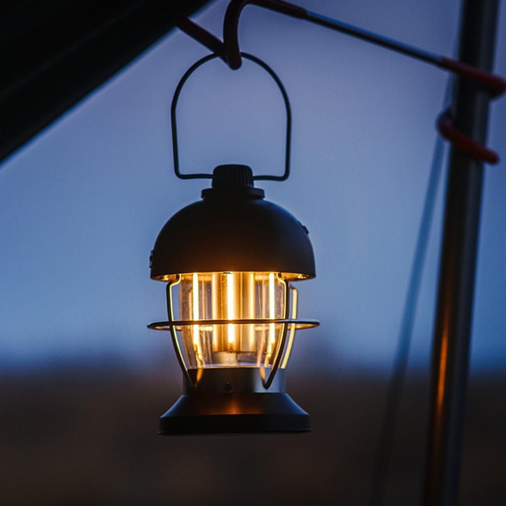 USB Rechargeable Camping Lantern Outdoor Hanging Light Lamp LED Tent Light for Garden Yard Patio Porch
