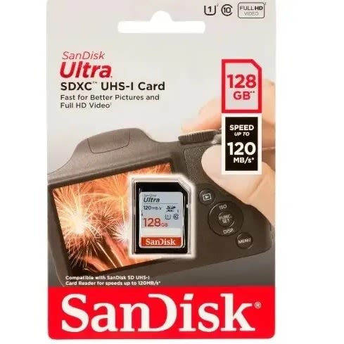 Ultra 128GB Sdxc Memory Card C10 120mb/s