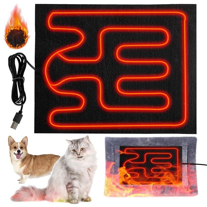 Pet Heating Pad USB Heating Film Warm Folding Heated Sheet Waterproof Car Mat Pet Reptile Winter Warm Climbing
