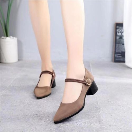 Women's Fashion Business Work Casual Leather Shoes-brown