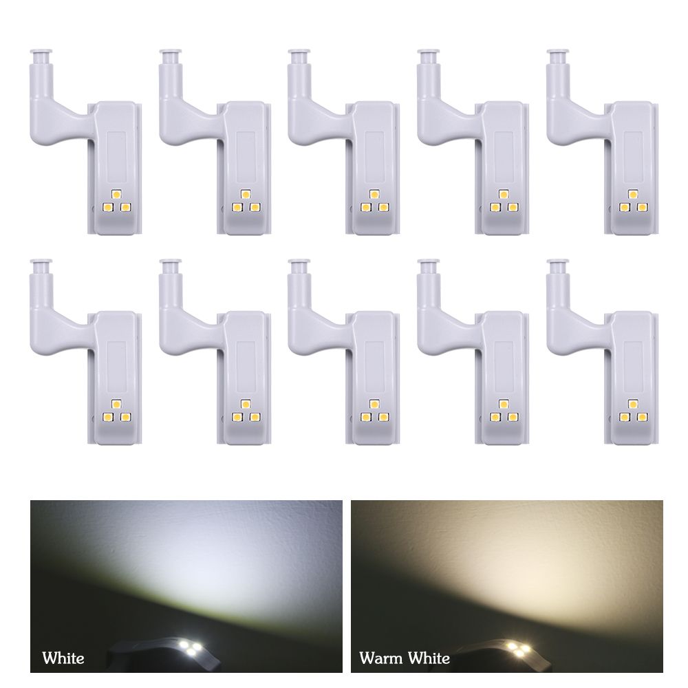 10PCS LED Warm White Sensor Hinge Light Lamp