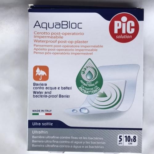 5pcs Aquabloc 10x8 Classic Post Operative Waterproof Plaster