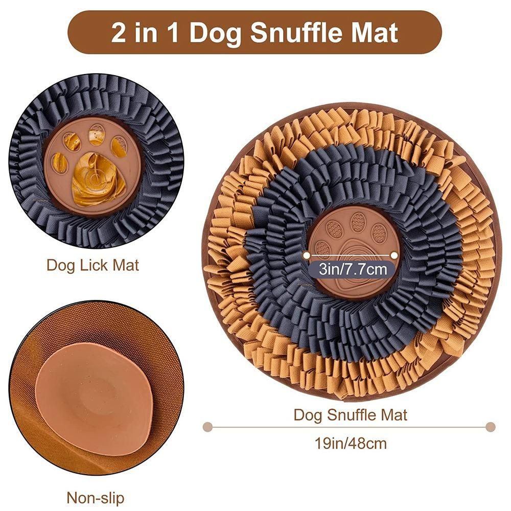 Doglemi Snuffle Mat for Dogs,Dog Snuffle Mat for Dogs and Cat,Dog Puzzle Toys, Dog Lick Mat,Stress Relief Interactive Blue