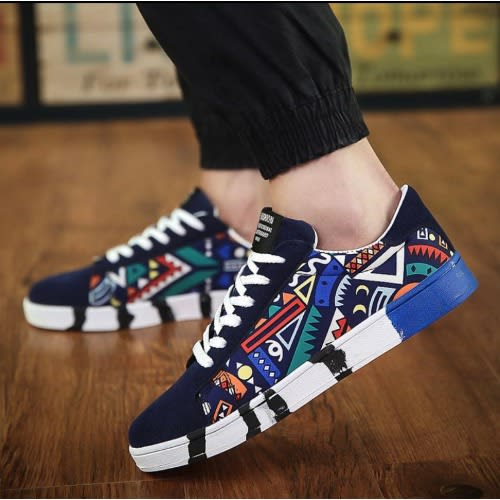 Multi-Design Lace-up Sneakers