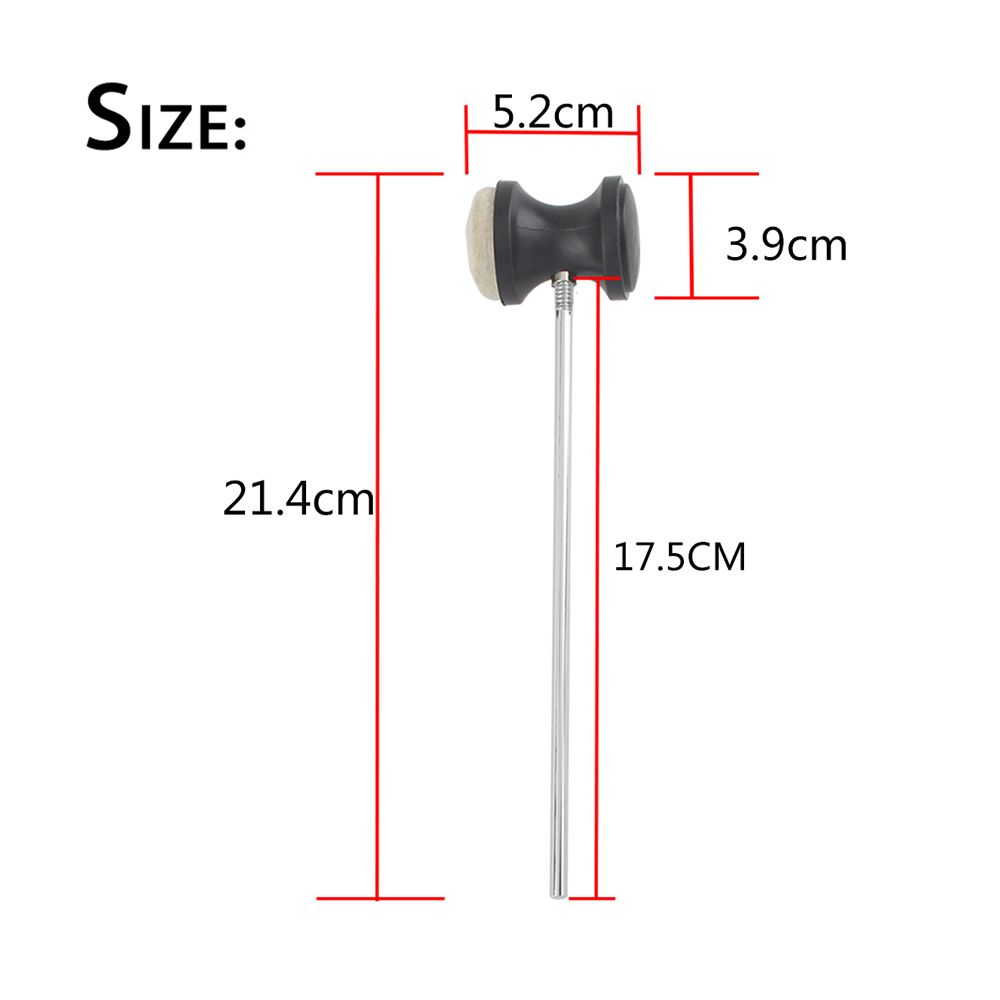 Drum Pedal Wool Felt Stainless Steel Handle 1pcs Instrument