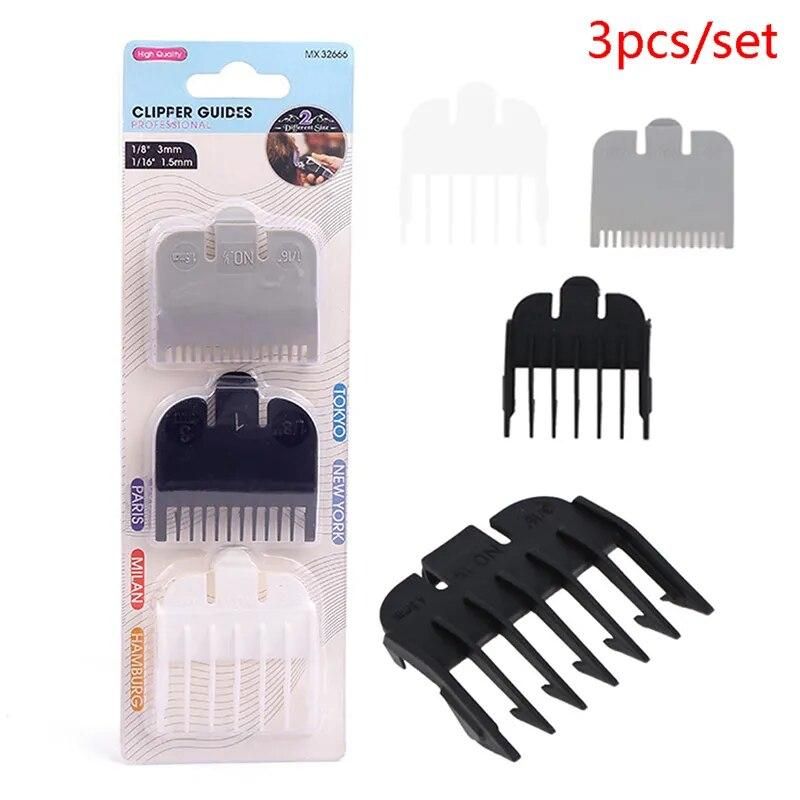 3Pcs/set Universal Hair Clipper Limit Comb Guide Attachment Barber Replacement 1.5mm/3mm/4.5mm