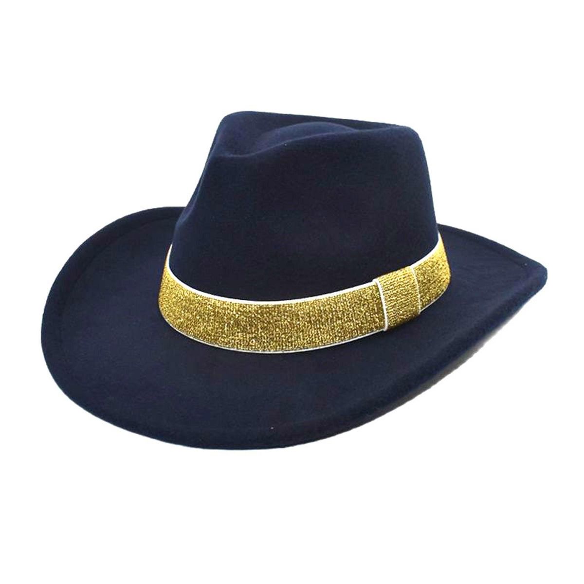 Navy Men And Women Wholesales Wool Fedora Hats For Women Design Hat With Brim And Size Colorful Cowboy Hat Boys Cowboy Hats Toddler