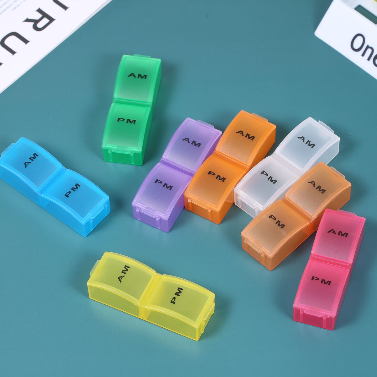 Monthly Pill Organizer Container With Popup Open Design 2
