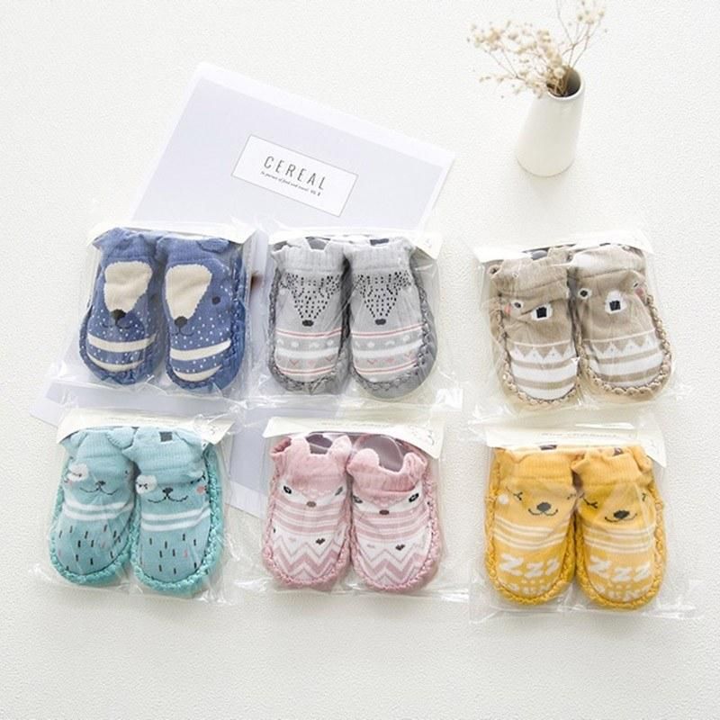 Baby Socks with Rubber Dots Soles Anti-Slip Soft Sole Cute Cartoon Floor Socks for Children Infant Toddler