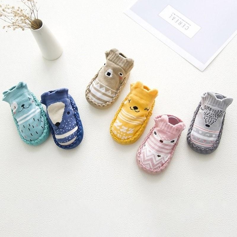 Baby Socks with Rubber Dots Soles Anti-Slip Soft Sole Cute Cartoon Floor Socks for Children Infant Toddler