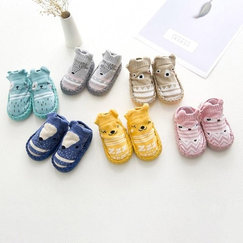 Baby Socks with Rubber Dots Soles Anti-Slip Soft Sole Cute Cartoon Floor Socks for Children Infant Toddler
