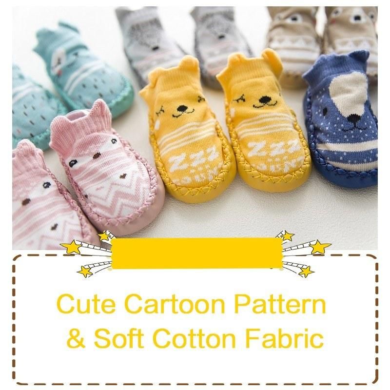 Baby Socks with Rubber Dots Soles Anti-Slip Soft Sole Cute Cartoon Floor Socks for Children Infant Toddler
