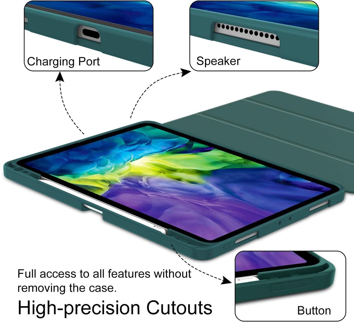 For IPad Pro Case 11 2020 IPad Pro 1-2nd Gen Cover,Smart